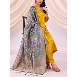 Moda Rapido Women Silk Blend Woven Design Dupatta-picture-16