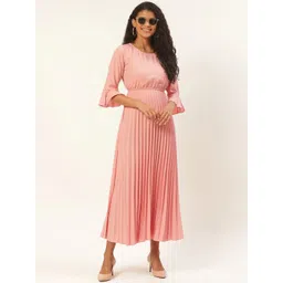 Moda Rapido Women Striped Bell Sleeve Fit & Flare Maxi Dress-picture-32