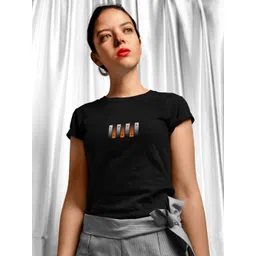 Moda Rapido Women Typography Bio Finish Pockets Slim Fit T-shirt-picture-31