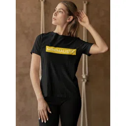 Moda Rapido Women Typography Printed Bio Finish Applique T-shirt-picture-26