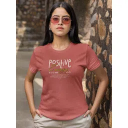 Moda Rapido Women Typography Printed Bio Finish Slim Fit T-shirt-picture-16