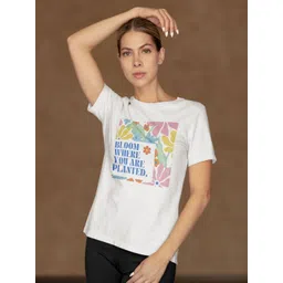 Moda Rapido Women Typography Printed Bio Finish T-shirt-picture-25