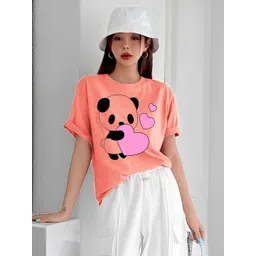 Moda Rapido Women Typography Printed Pockets T-shirt-picture-39