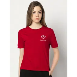 Moda Rapido Women Typography Printed Round Neck Cotton T-shirt-picture-17