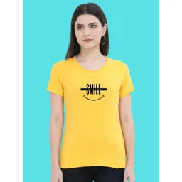 Moda Rapido Women Typography Printed Round Neck Cotton T-shirt-picture-20