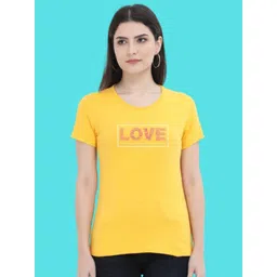 Moda Rapido Women Typography Printed Round Neck Cotton T-shirt-picture-25