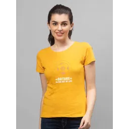 Moda Rapido Women Typography Printed Round Neck Cotton T-shirt-picture-34