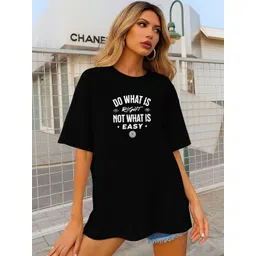 Moda Rapido Women Typography Printed T-shirt-picture-31
