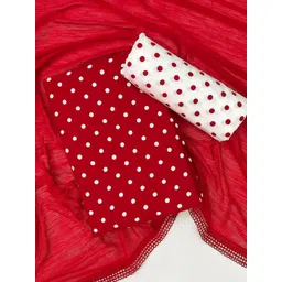 Moda Rapido Women Unstitched Polka Dot Print Dress Material With Dupatta-picture-13