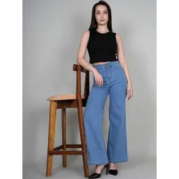 Moda Rapido Women Wide Leg High-Rise Stretchable Jeans-picture-22