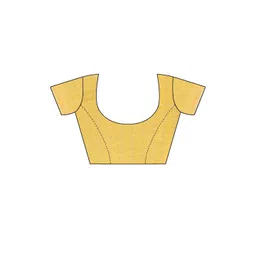 Moda Rapido Women Yellow Kota Doria Cotton Manipuri Printed Saree With Blouse Piece image 4