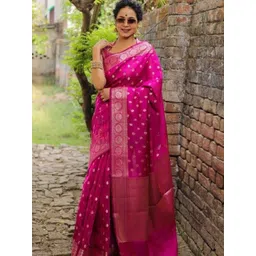 Moda Rapido Woven Design Zari Art Silk Handloom Banarasi Saree-picture-26