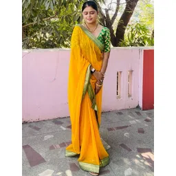 Moda Rapido Woven Design Zari Poly Chiffon Handloom Saree-picture-26