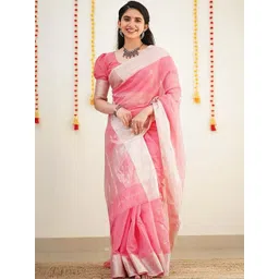 Moda Rapido Woven Design Zari Silk Blend Banarasi Saree-picture-37