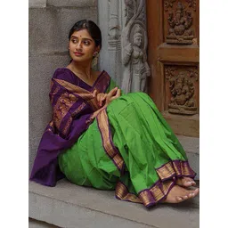 Moda Rapido Woven Design Zari Silk Blend Banarasi Saree-picture-31