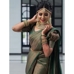 Moda Rapido Woven Design Zari Silk Blend Handloom Banarasi Saree-picture-31