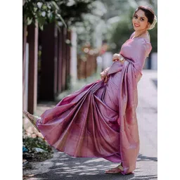 Moda Rapido Woven Design Zari Silk Blend Handloom Banarasi Saree-picture-16