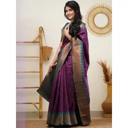 Moda Rapido Woven Design Zari Silk Blend Handloom Banarasi Saree-picture-34