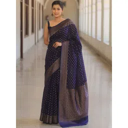 Moda Rapido Woven Design Zari Silk Blend Handloom Saree-picture-13