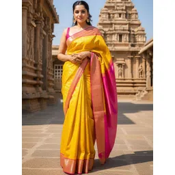 Moda Rapido Woven Design Zari Silk Blend Heavy Work Banarasi Saree-picture-36
