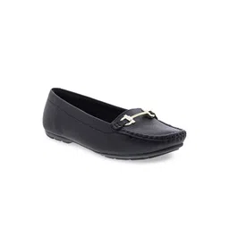 MODARE Women Black Antibacterial PU Formal Loafers-picture-35