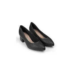 MODARE Women Black Block Heel Pumps-picture-12