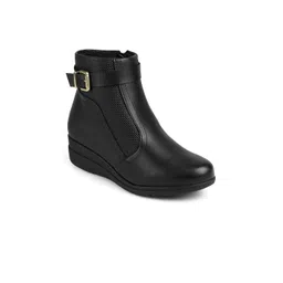 MODARE Women Round Toe Mid-Top Wedge Heeled Boots-picture-26