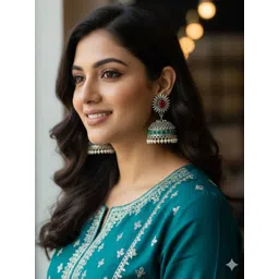 MODE & MINIMAL Floral Jhumkas Earrings-picture-36