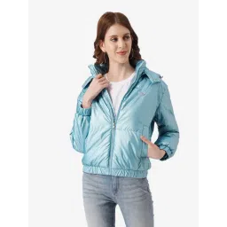 Mode by Red Tape Blue Hooded Jacket-picture-16