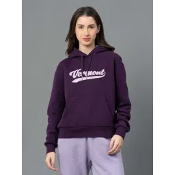 Mode By Red Tape Dark Purple Regular Fit Printed Hoodie-picture-41