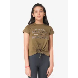 Mode by Red Tape Kids Olive Printed Top-picture-28