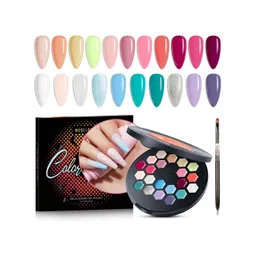 Modelones Color Cube 21 Colors Nail Polish Palette with Brush 21g - Donut Lover 61A-picture-16