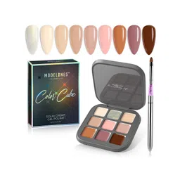 Modelones Colour Cube 9 In 1 Gel Nail Polish Palette with Brush 9g - Friday Date 53A-picture-38