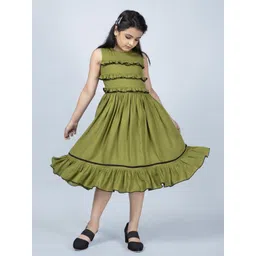 MODERN DREAM Girls Ruffled Sleeveless Fit & Flare Dress-picture-15