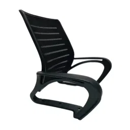 Modern India Seating Mesh & Polypropylene Free Size Black Chair Mesh Back, MISP14-picture-33