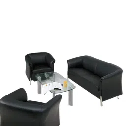 Modern India Seating MISSF15 3+1+1 Seater Leatherette Office Sofa , Black-picture-36