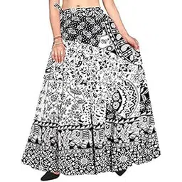 modern kart Women's Knee-Long Skirt (MKSKT066_Black_Free Size)-picture-27