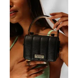 Modern Myth Nano Black Textured Small Mini Box Bag-picture-48