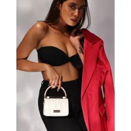 Modern Myth Nano White Textured Small Mini Box Bag-picture-37