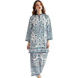 modestouze attires Co Ord Set for Women Stylish Co Order Set for Women - Poly Rayon Long Sleeves Turkish Co Ord Mandarin Neck Floral Print Western Cot, Wear as Office Coat, Travel Coord-picture-22