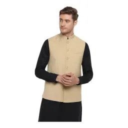 modi jacket Modi Jackets Beige Regular Fit Bundi Jacket-picture-33