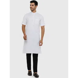Modi Kurta Men White Cotton Kurtas-picture-39