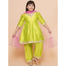 Modish Couture Girls Regular Kurta with Palazzos & Dupatta-picture-56