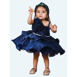 Modish Girls Solid Fit & Flare One Shoulder Knee Length Dress-picture-26