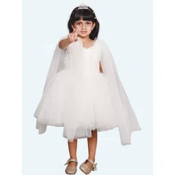 Modish Slit Sleeve Net Fit & Flare Dress-picture-30