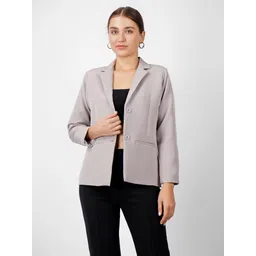 modny Women Solid Single Breasted Formal Blazer-picture-14