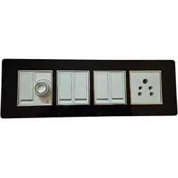 Modular Switch Plate with 8 Modules, (Black +arch)-picture-23