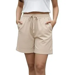 moirai Women Shorts Cotton Trendy Knee Length Relaxed Fit Bottoms Summer Shorts for Girls & Women Casual Lounge Travel Night Wear-picture-39