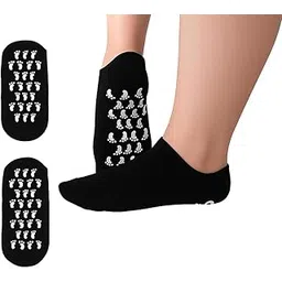 Moisturizing Silicone Gel Socks For Women And Men For Dry Cracked Feet Leakproof Heel Repair (Black)-picture-48