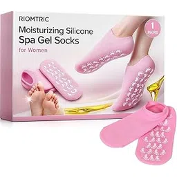 Moisturizing Silicone Spa Gel Socks for Women & Men Crack Heel Repair Socks with Natural Oil & Vitamin E for Dry Cracked Feet (Multicolor, 1 Pair) (1 PAIR)-picture-24